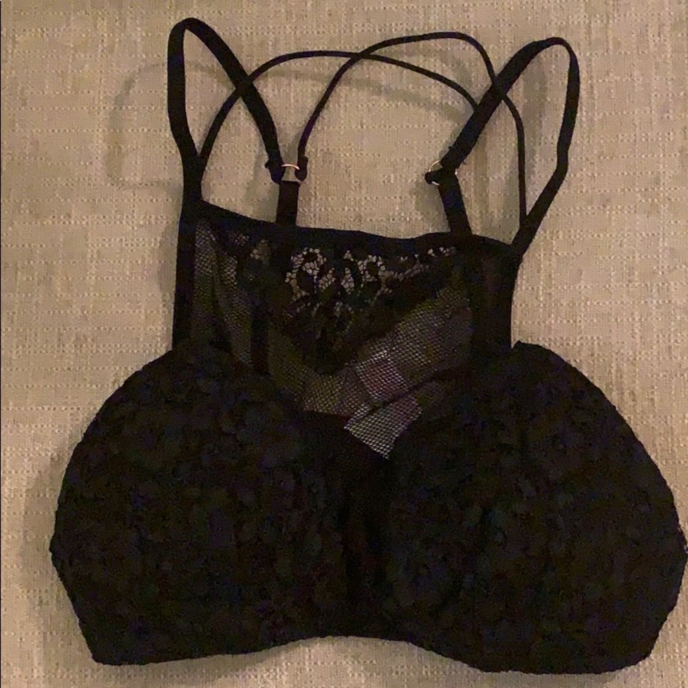 Black lace bralette